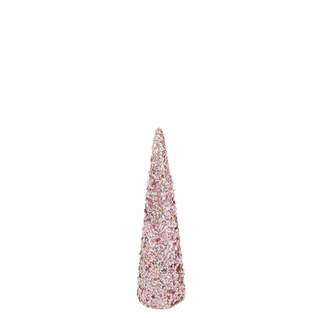 Cono de lentejuelas de espuma rosa claro pequeño H46cm J-Line