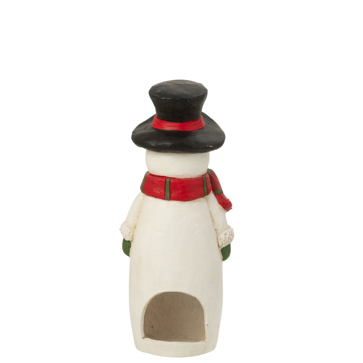 Portavelas Muñeco de nieve Bufanda + Sombrero Magnesio Multicolor Pequeño J-Line