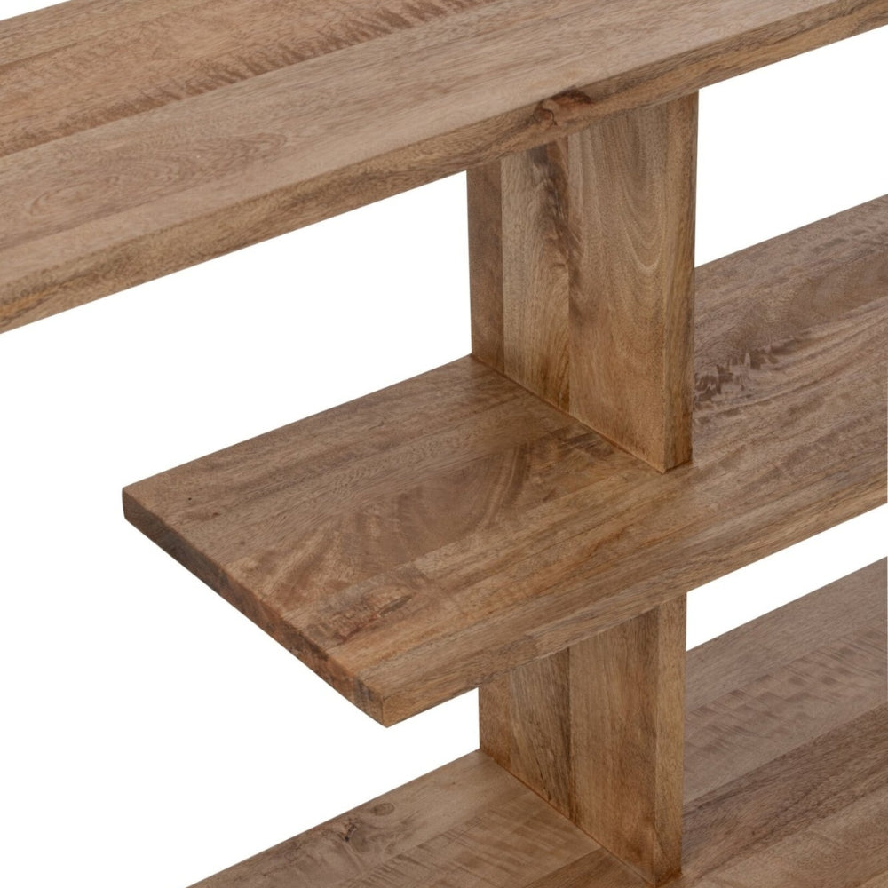 Librería de madera de mango natural J-Line