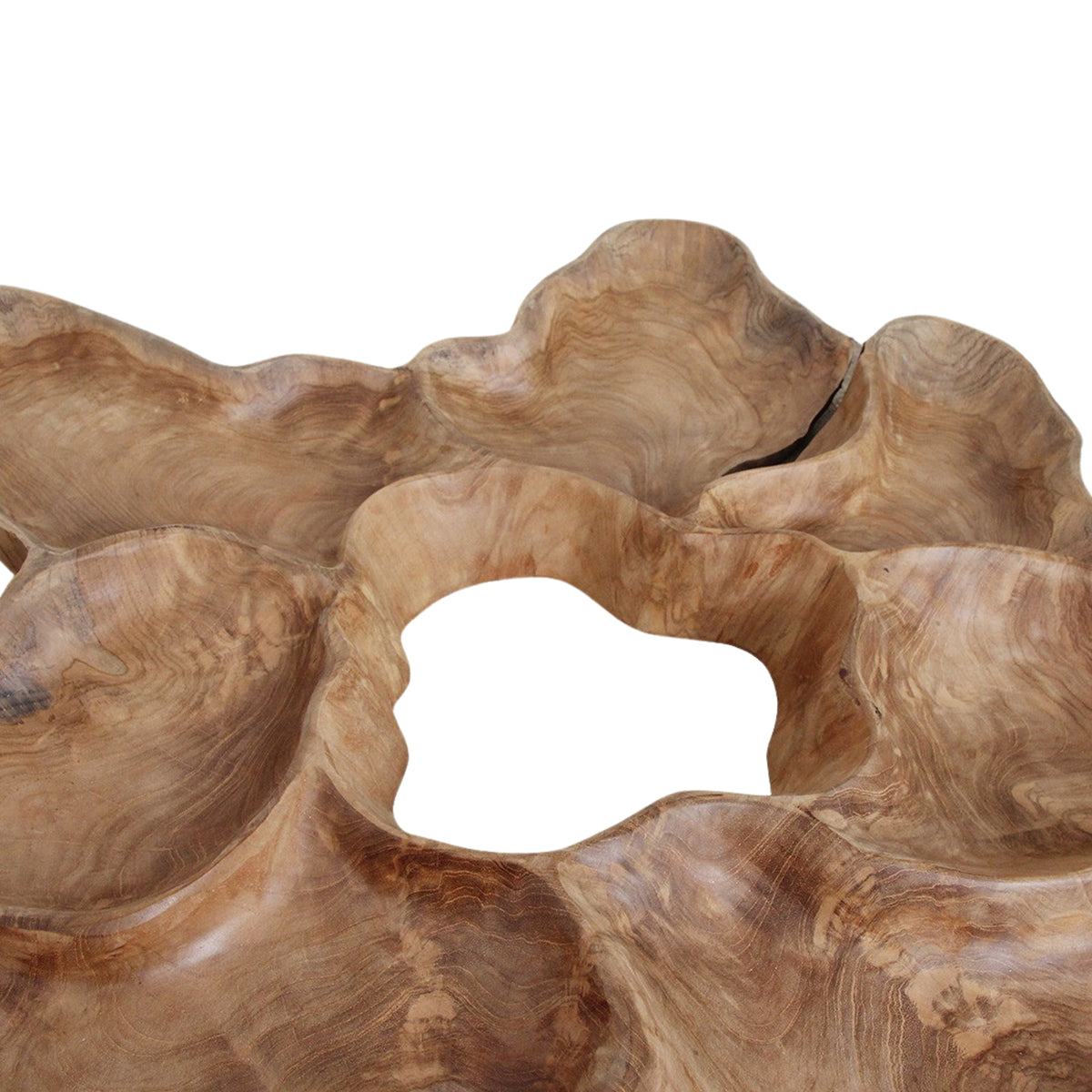 Decoración de pared de madera de teca Peony XL Raw Materials