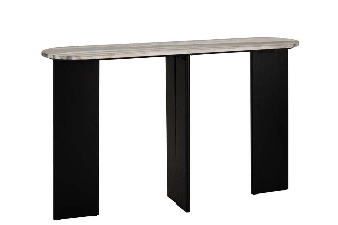 Consola Mathilde Mármol Negro/Gris J-Line