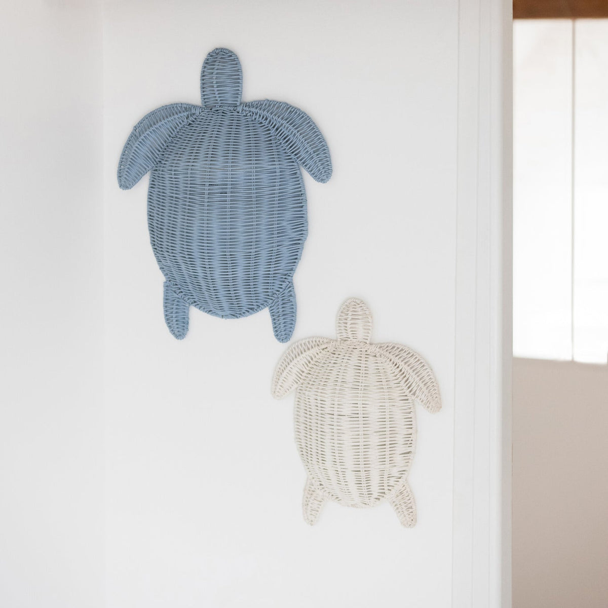 Decoración de pared Turtle Hierro Azul claro Grande J-Line