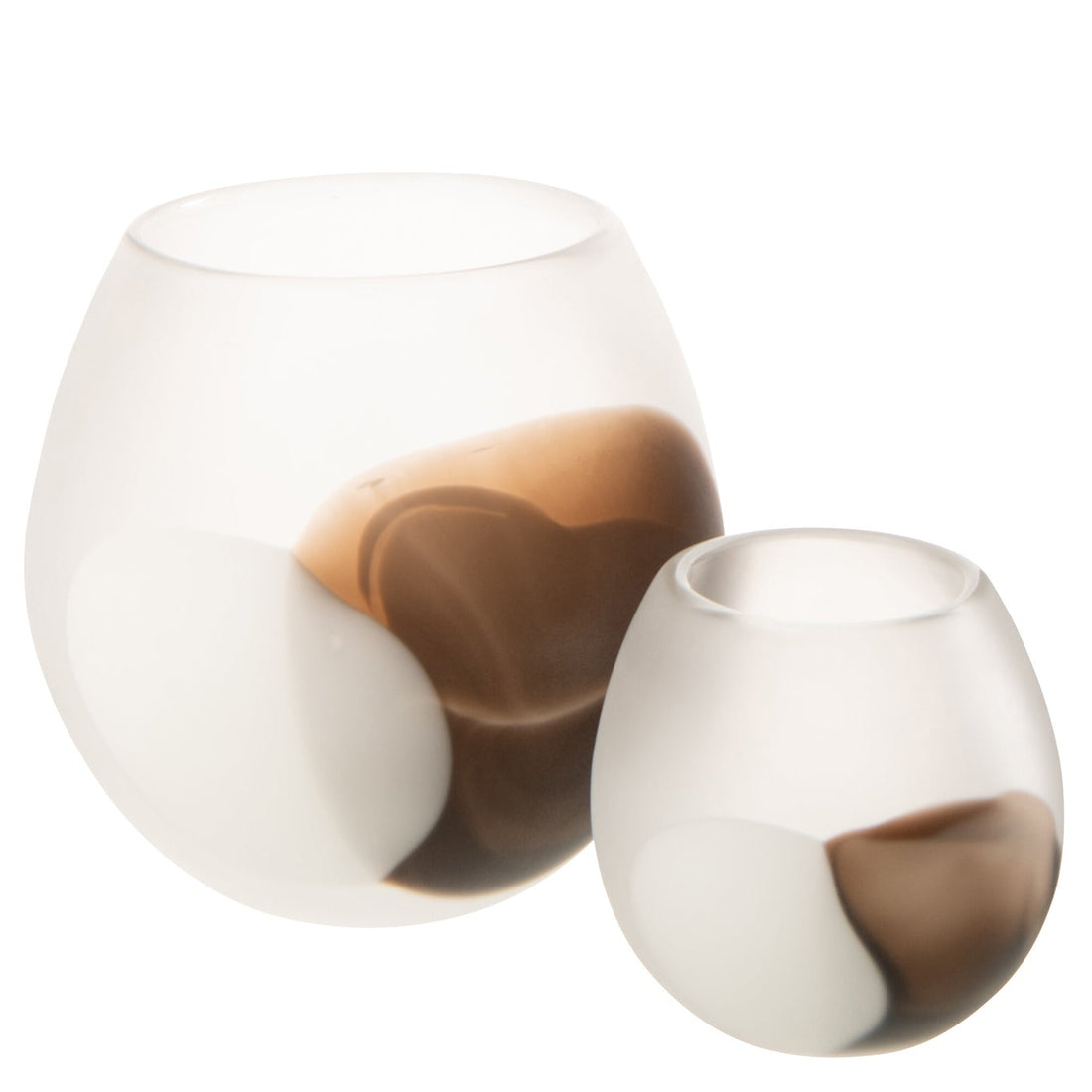 Farol globo blanco/marrón grande J-Line