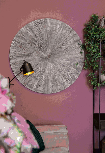 Panel de pared redondo acanalado PTMD Zapp blanco