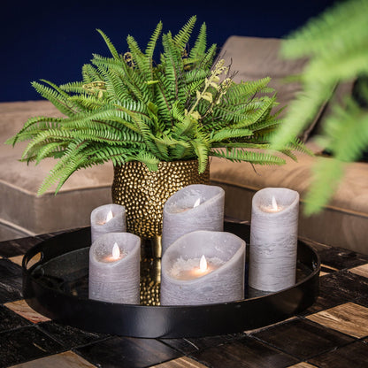 Set de 5 velas LED Rustic Suede Grey PTMD
