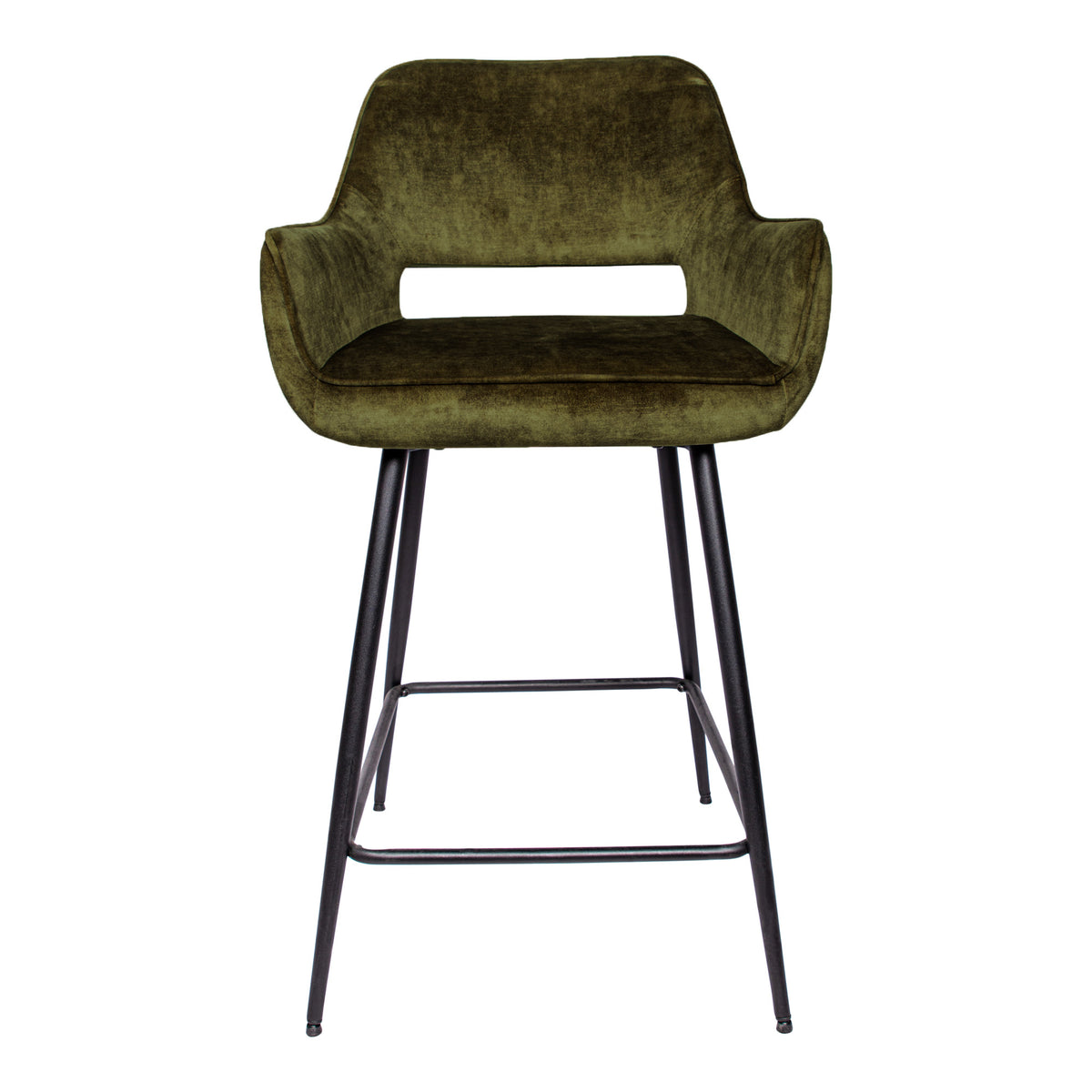 Taburete de bar Fal Low Velvet Verde Set de 2 PTMD