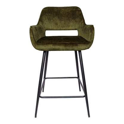 Taburete de bar Fal Low Velvet Verde Set de 2 PTMD
