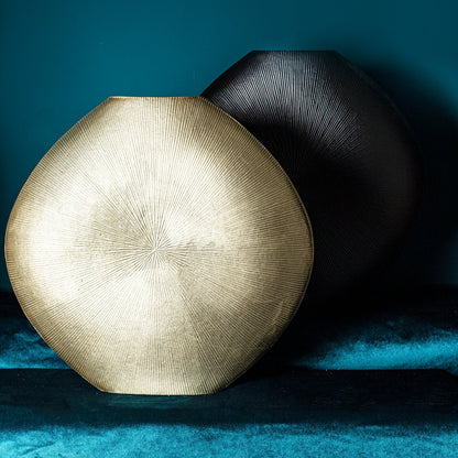 Tiro Negro Aluminio Óvalo Estampado de Rayas PTMD