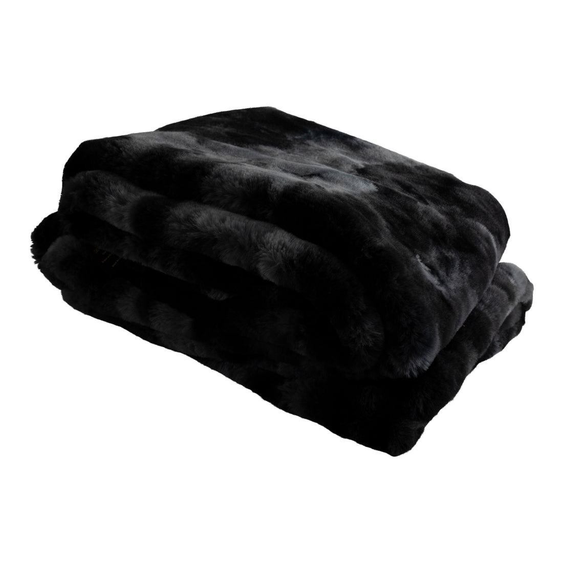 Manta Linde de terciopelo negro 150x200 cm PTMD