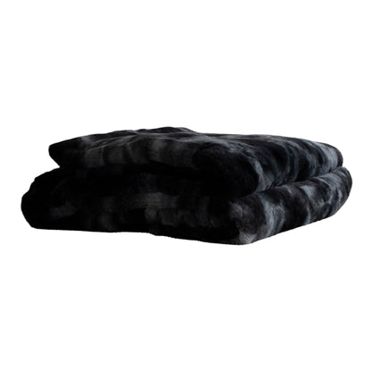Manta Linde de terciopelo negro 220x240cm PTMD