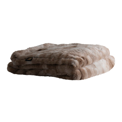 Manta Linde de Terciopelo Beige 220x240cm PTMD