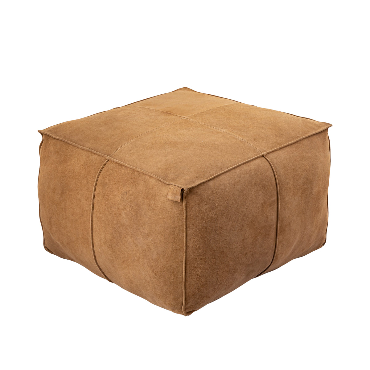 Puf Marieke Camel de ante cuadrado PTMD