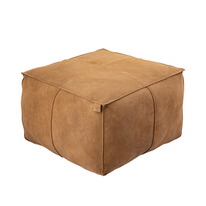 Puf Marieke Camel de ante cuadrado PTMD