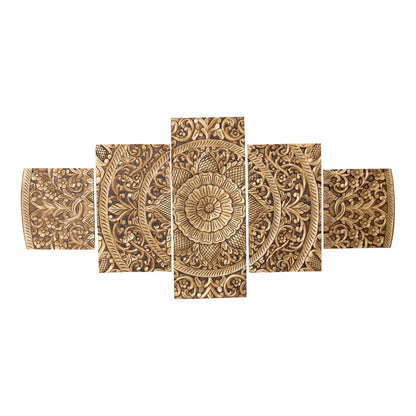 Panel de pared Sharlene - 180x90cm - MDF - Dorado PTMD