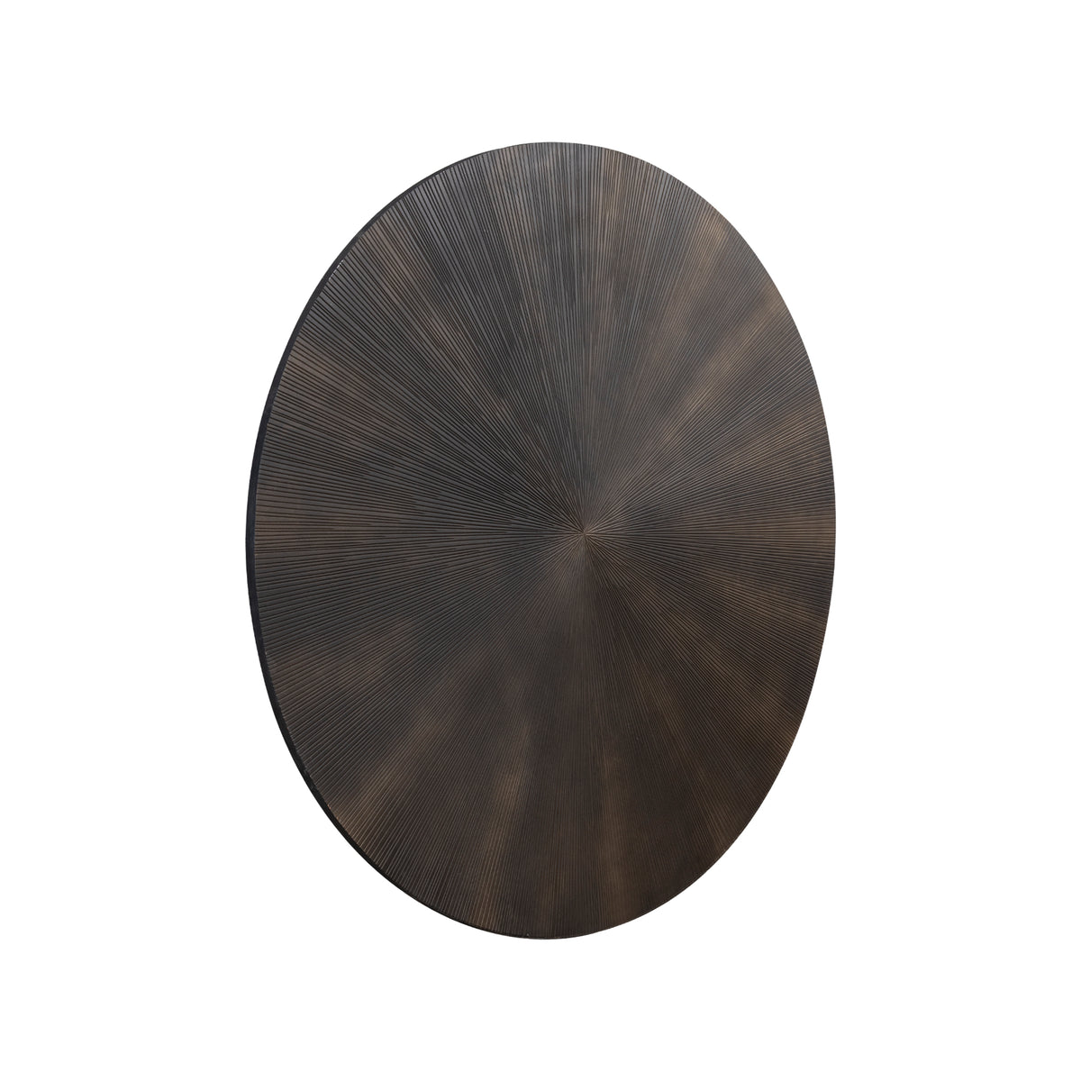 Panel de pared redondo Zapp, MDF negro con oro PTMD