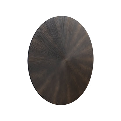 Panel de pared redondo Zapp, MDF negro con oro PTMD
