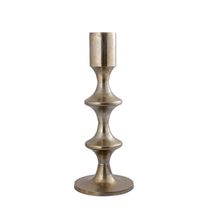 Taika Gold, base baja redonda de aluminio para velas, H73 cm, PTMD