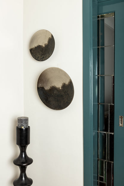 Castiñol redondo de aluminio Taika Black con pestañas H92cm PTMD