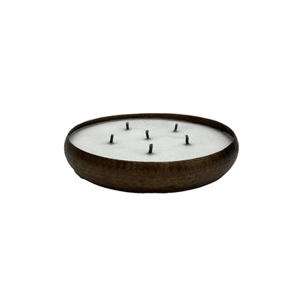 Vela redonda de exterior Bunty de aluminio color cobre martillado S PTMD