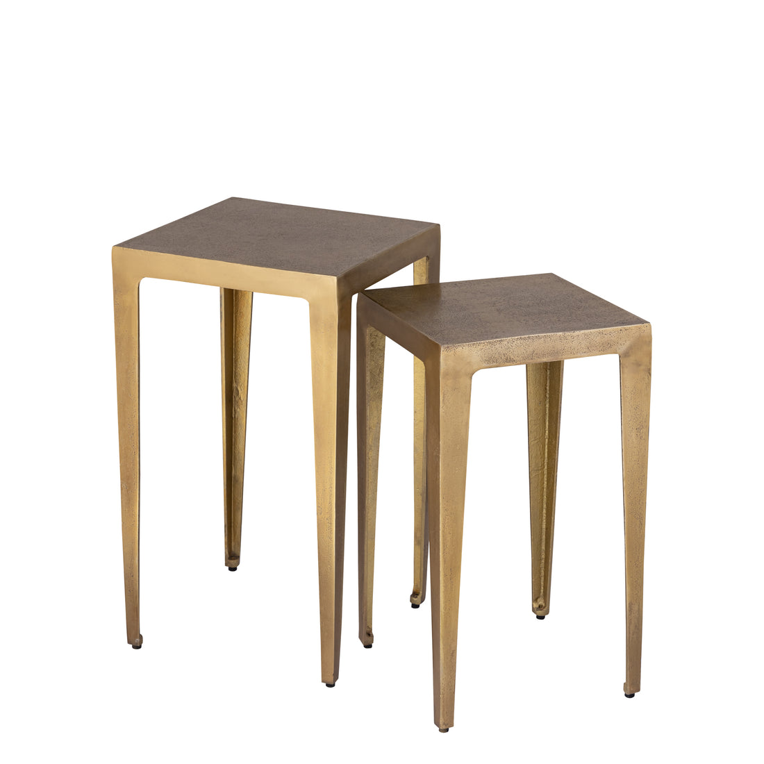Mesa auxiliar Rivva - Aluminio - Latón - Set de 2 PTMD