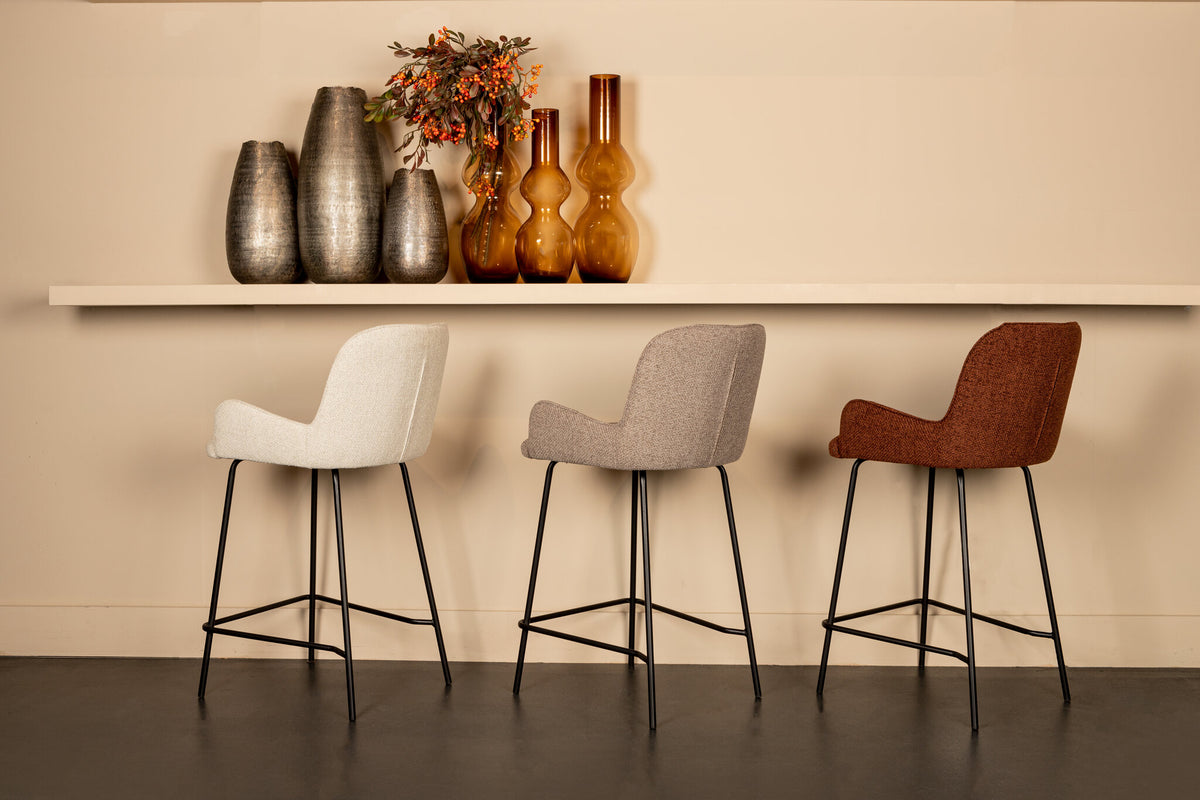 Taburete de bar Leander beige PTMD