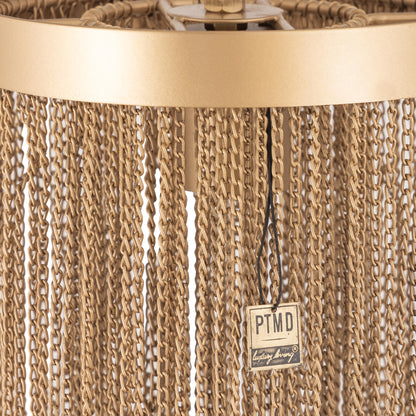 Lámpara colgante redonda Brenton Gold de cadenas de hierro S PTMD