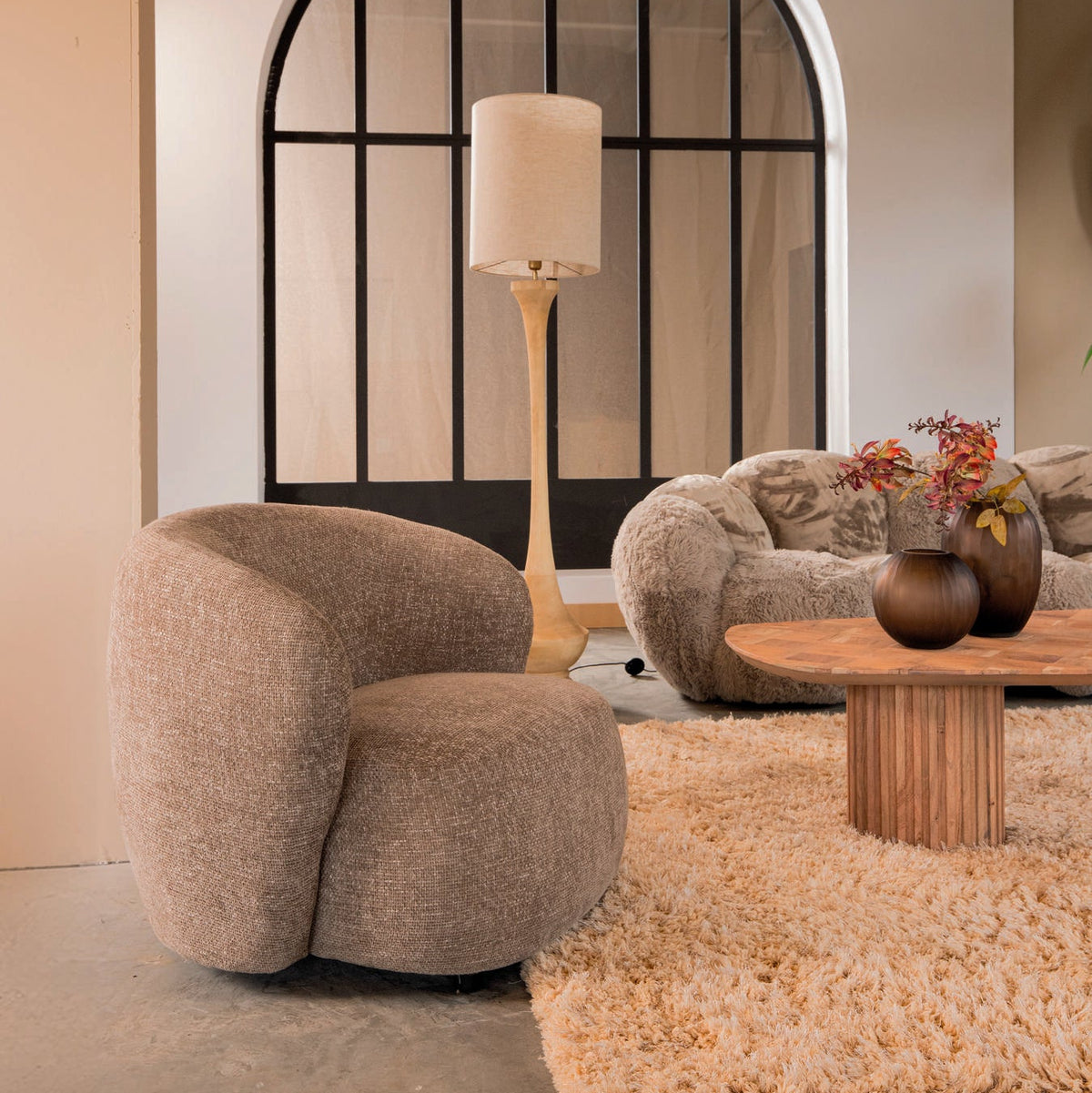 Sillón Aphrodite Taupe legacy 3 mink PTMD