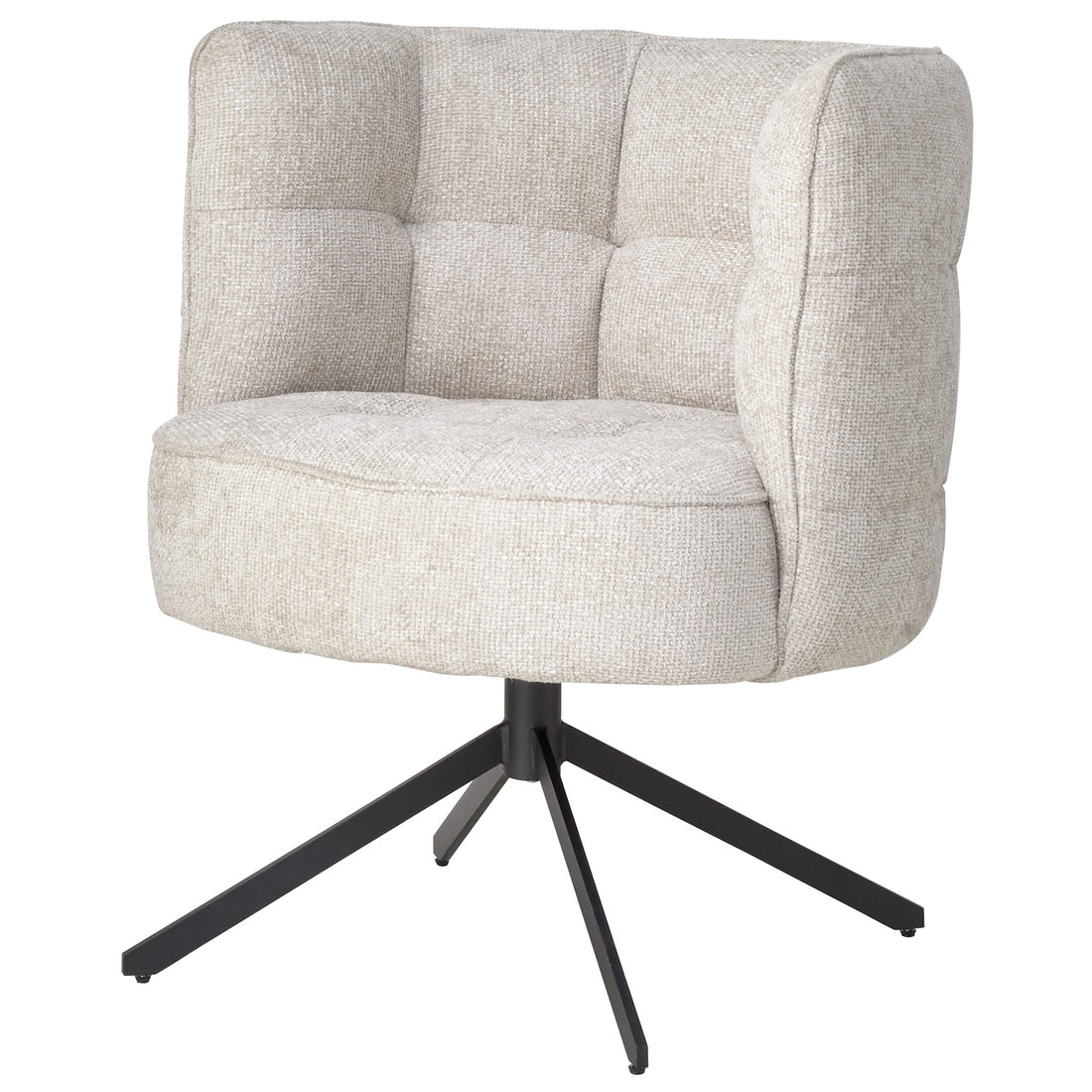 Silla de comedor Odin Cream legacy 15, patas negro mate PTMD