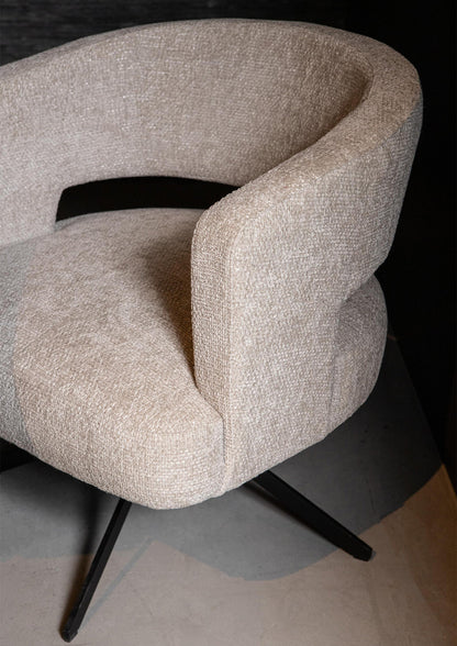 Silla de comedor Baldr Cream Legacy 15, patas negro paloma PTMD