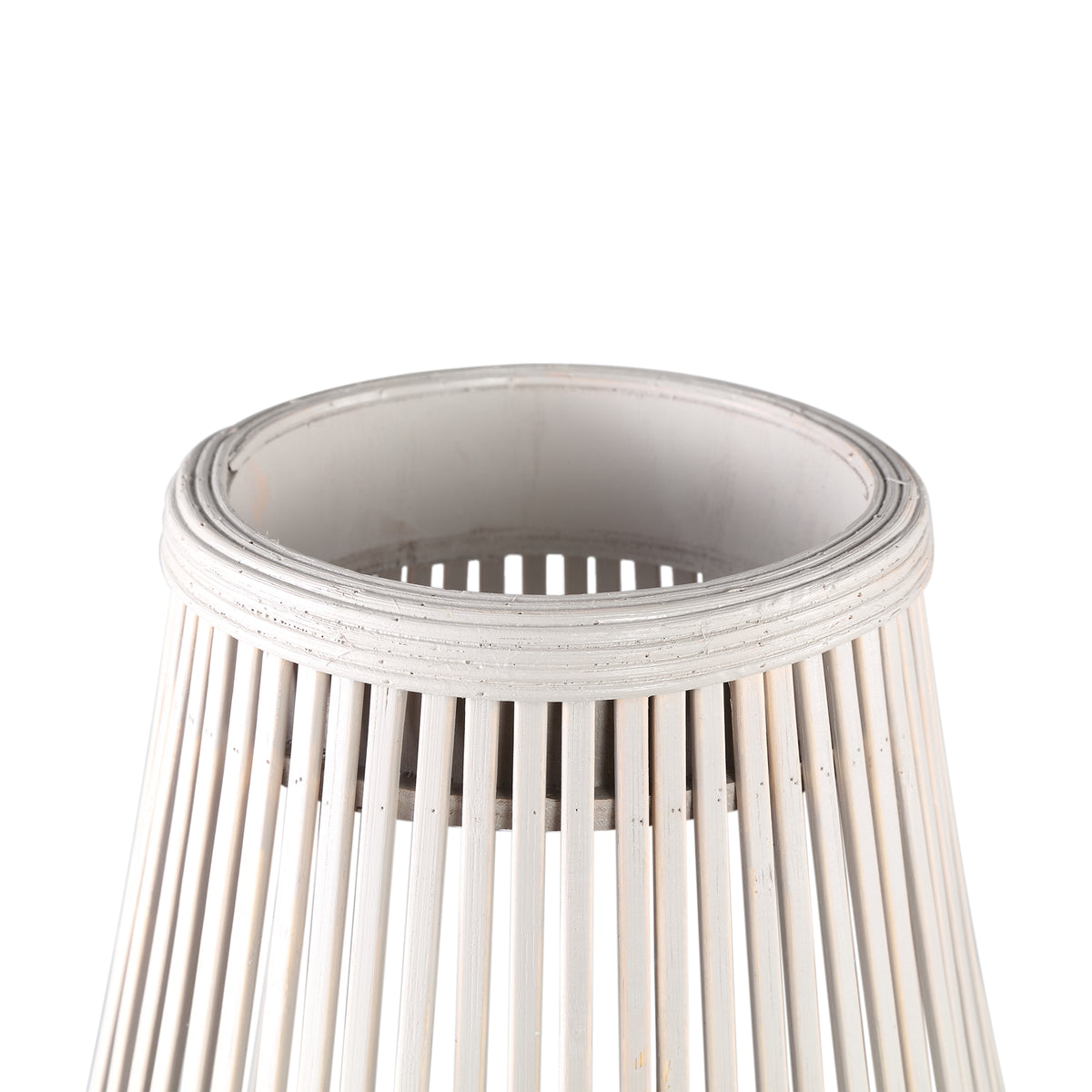 Lámpara Lysia L- 35x35x68 cm - Vidrio - Blanco PTMD