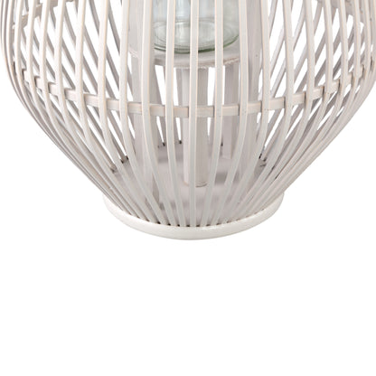 Lámpara Lysia L- 35x35x68 cm - Vidrio - Blanco PTMD