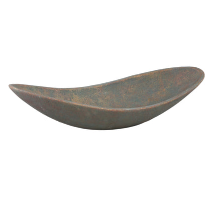 Cuenco Dawer de cemento gris, forma orgánica, L PTMD