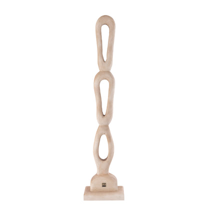 Rhyce Estatua de madera de mango natural figura abierta L PTMD