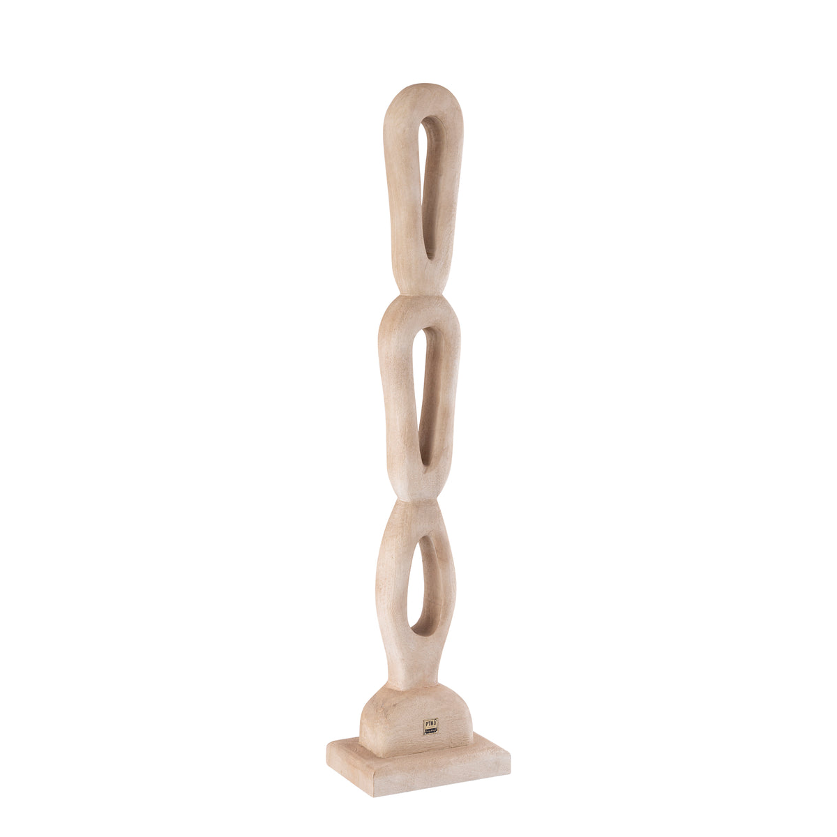 Rhyce Estatua de madera de mango natural figura abierta L PTMD