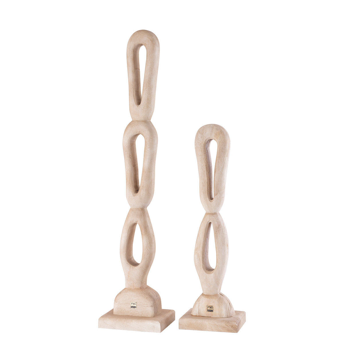 Rhyce Estatua de madera de mango natural figura abierta L PTMD