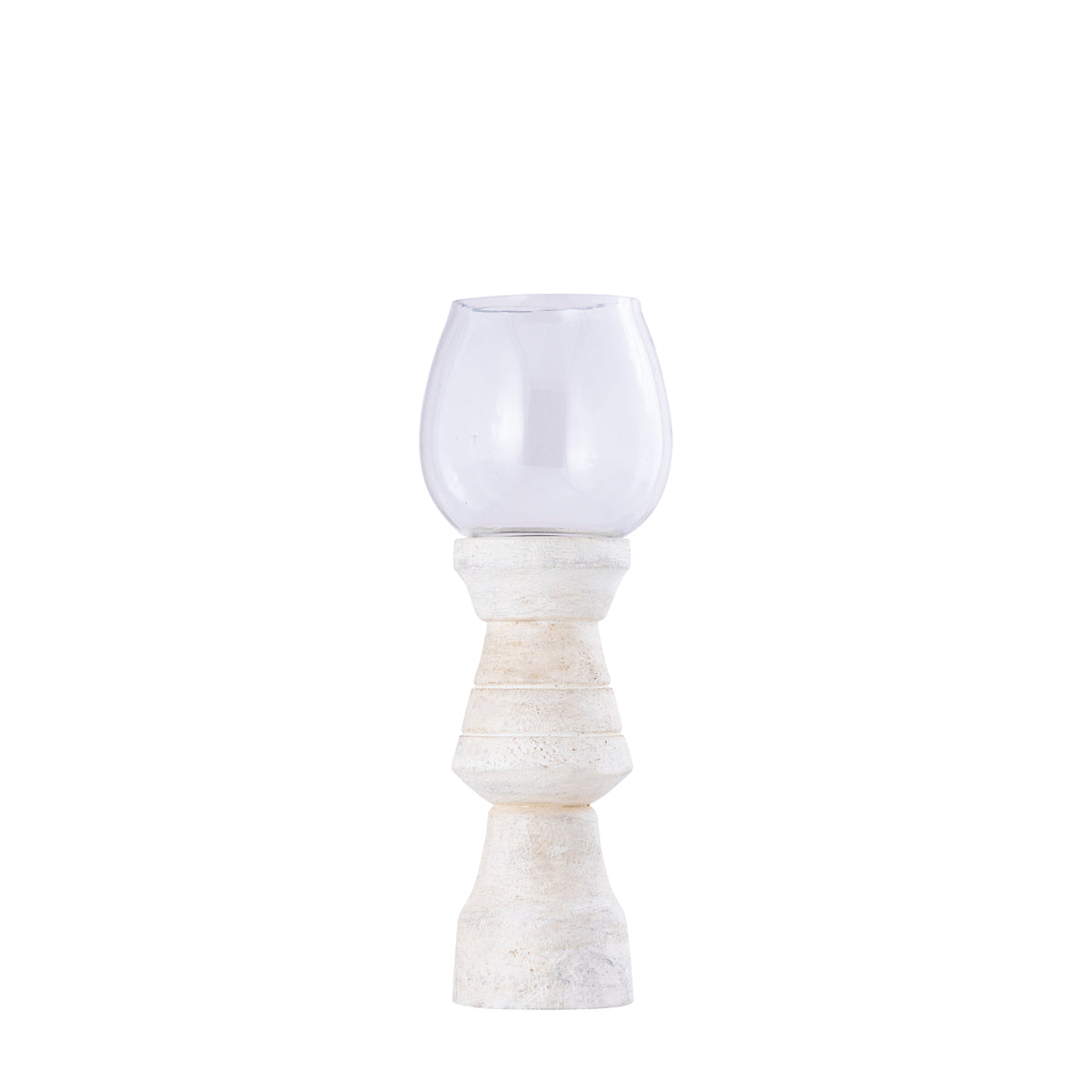 Lámpara de viento Qez Madera de mango Crema Lote de 3 PTMD