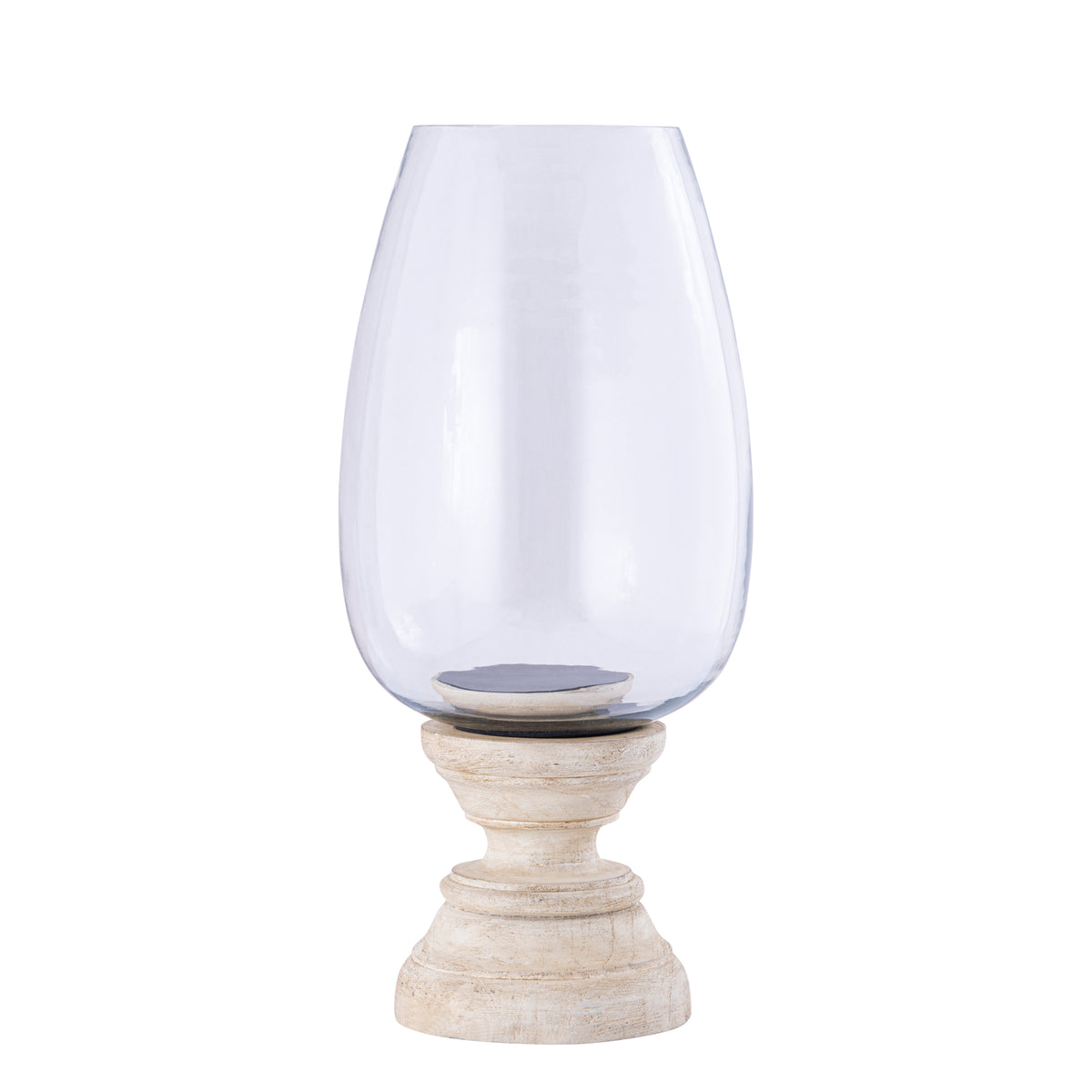 Portavelas Qez Madera de mango Crema XL Ø20x44cm PTMD