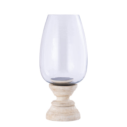 Portavelas Qez Madera de mango Crema XL Ø20x44cm PTMD