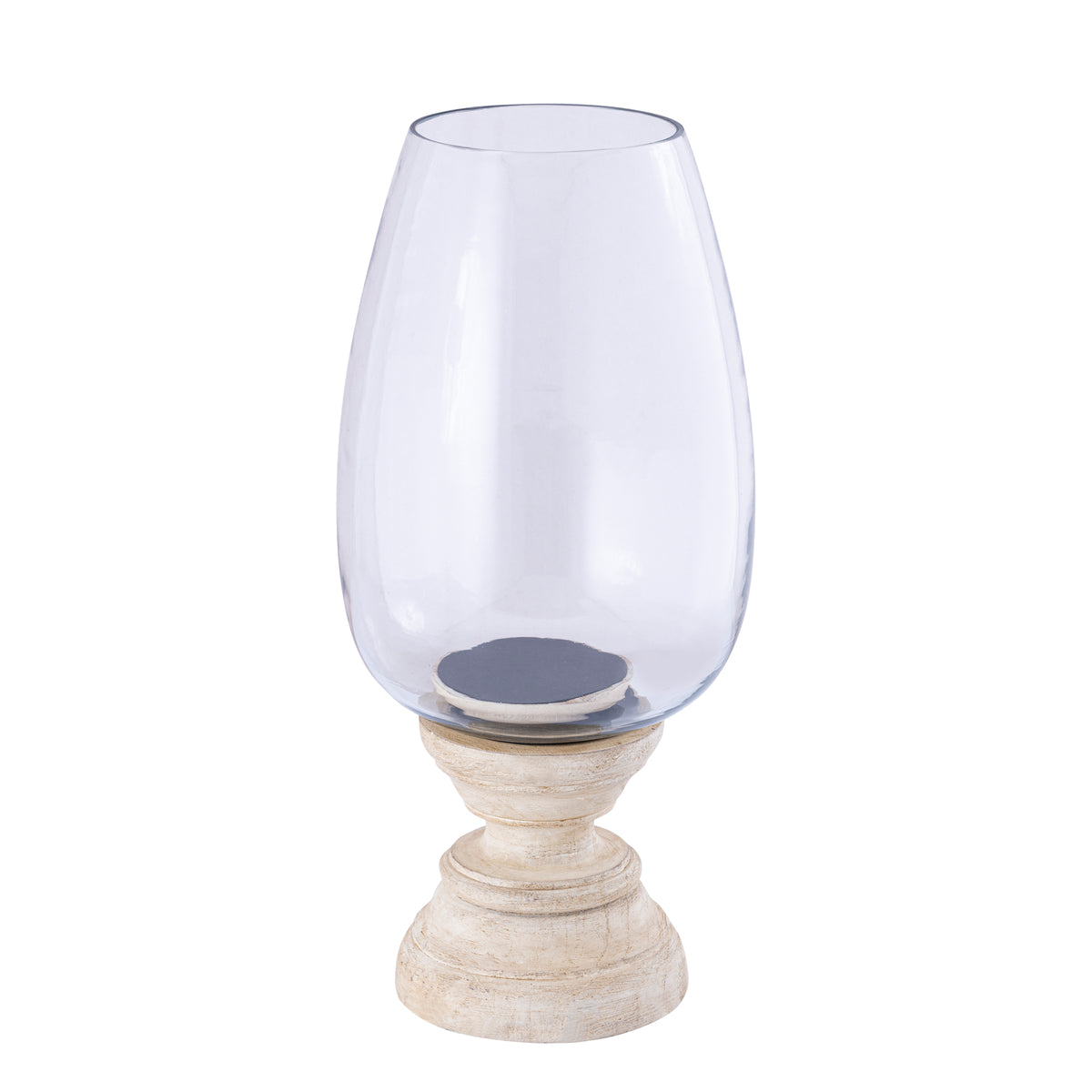 Portavelas Qez Madera de mango Crema XL Ø20x44cm PTMD