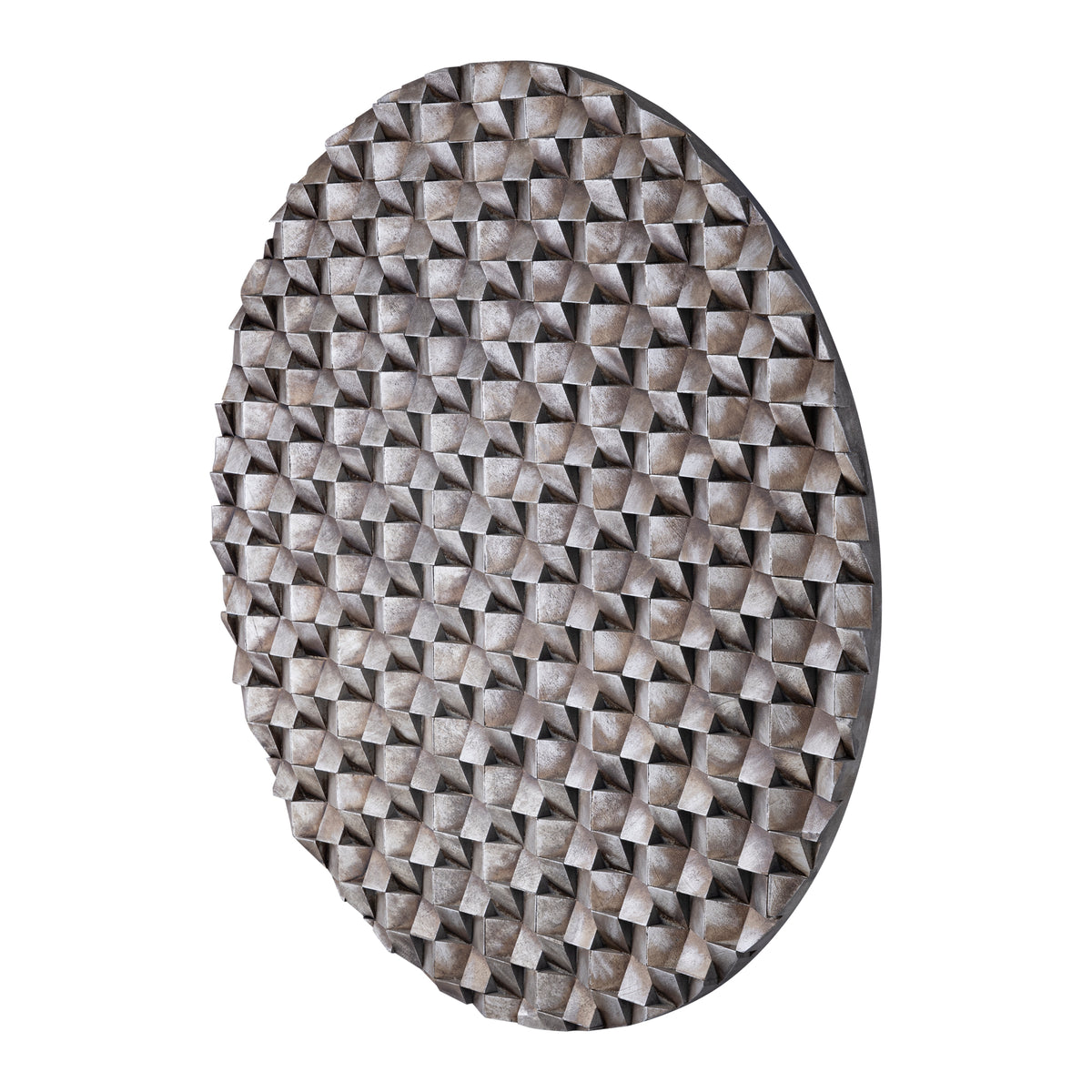 Panel de pared Zoaya bronce 3D redondo grande Ø120 cm PTMD