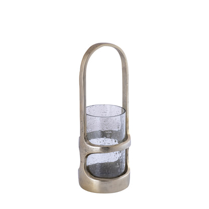 Farol Rahana S - 14x14x40 cm - Aluminio - Dorado PTMD