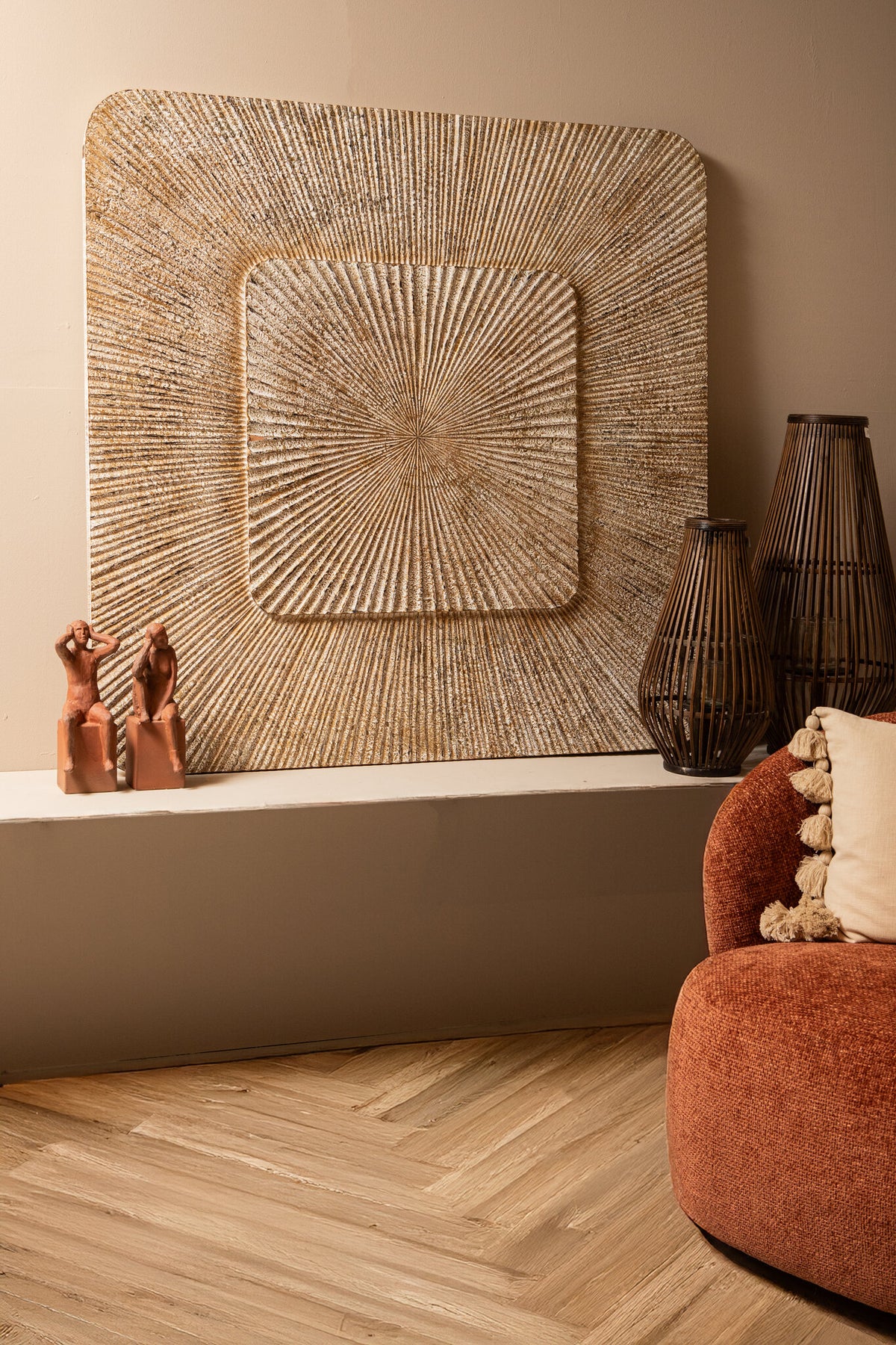 Dishita Panel de pared Cream Square Large PTMD
