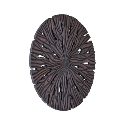 Panel de pared Bonte S - 90x2x90 cm - MDF - Marrón PTMD