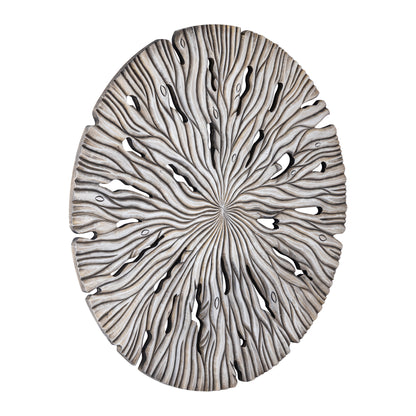 Panel de pared Bonte L - 120x2x120 cm - MDF - Crema PTMD