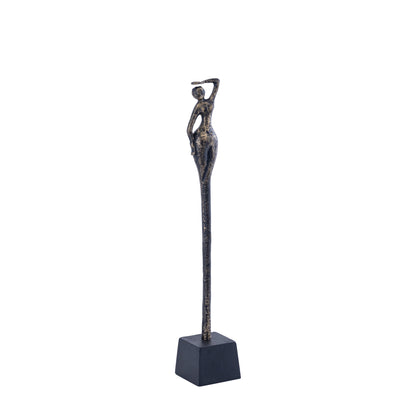Ciwan estatua de mujer de aluminio fundido en latón antiguo al B PTMD