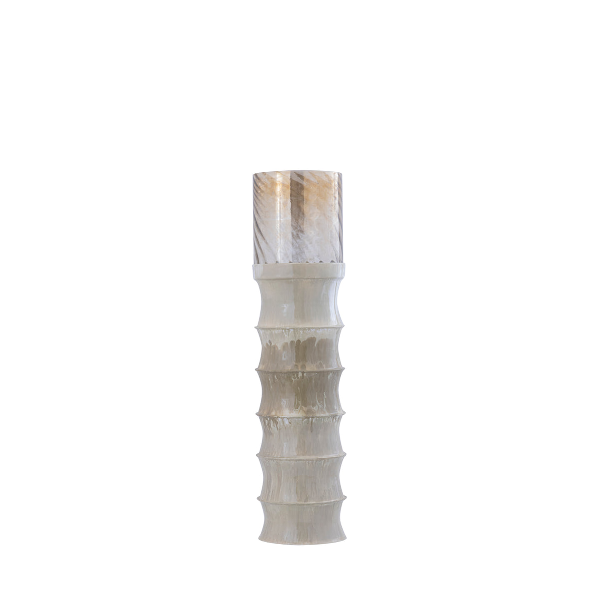 Portavelas Kaylyne Esmalte Crema Pequeño PTMD