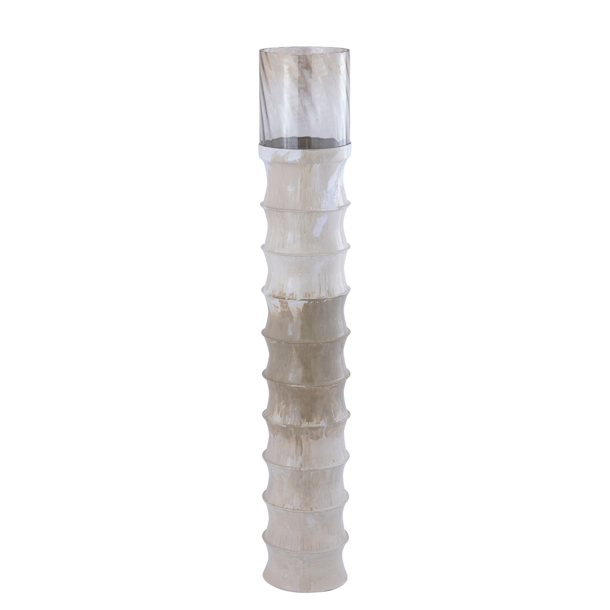 Portavelas Kaylyne Esmalte Crema Grande PTMD