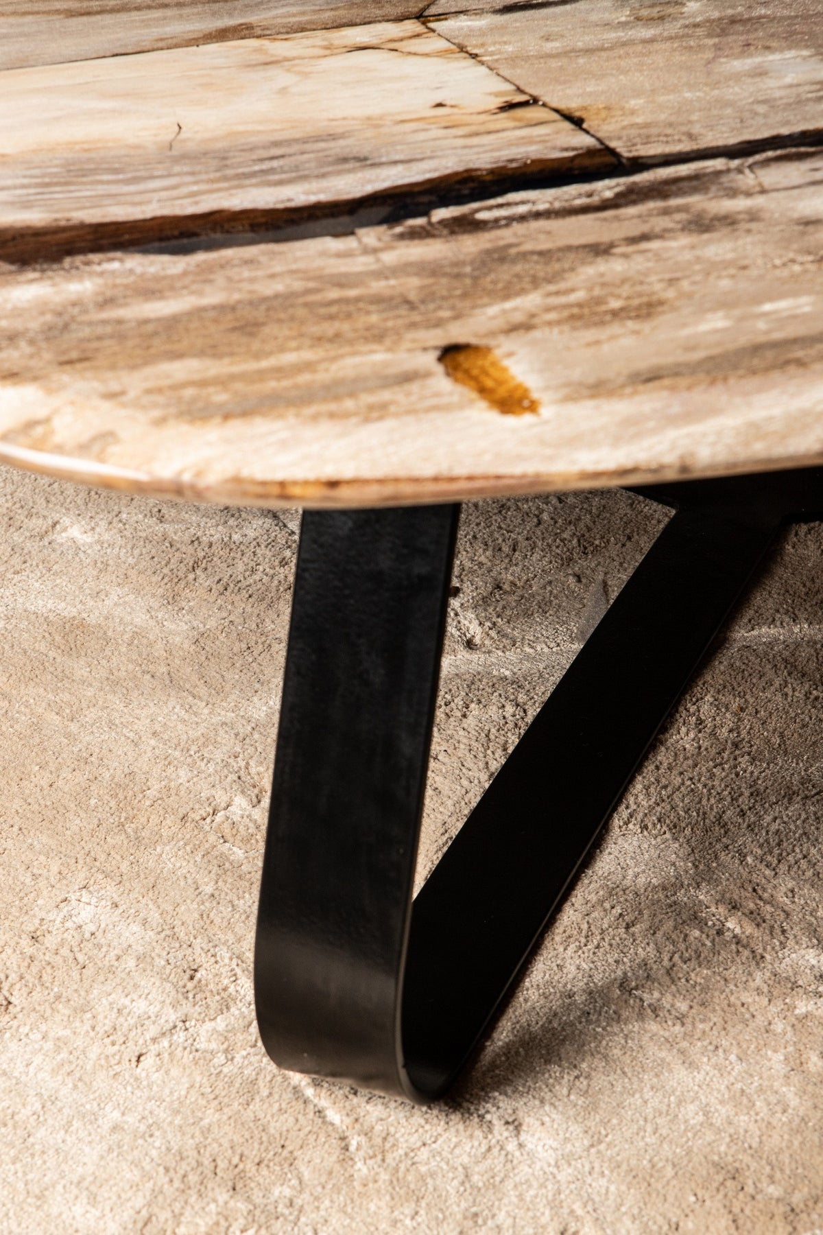 Mesa de centro Deeba de madera petrificada 130 PTMD