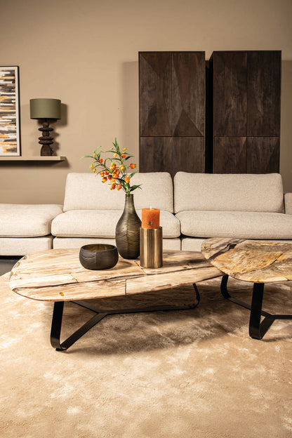 Mesa de centro Deeba de madera petrificada 130 PTMD