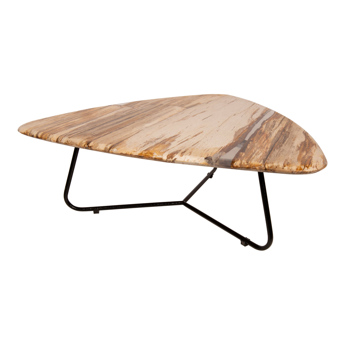 Mesa de centro Deeba de madera petrificada 95 PTMD